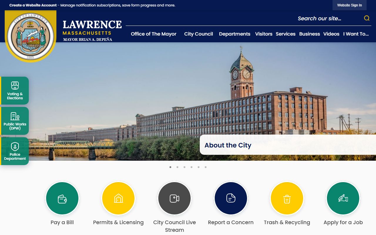 Lawrence City Clerk - Lawrence Massachusetts birth records Essex County