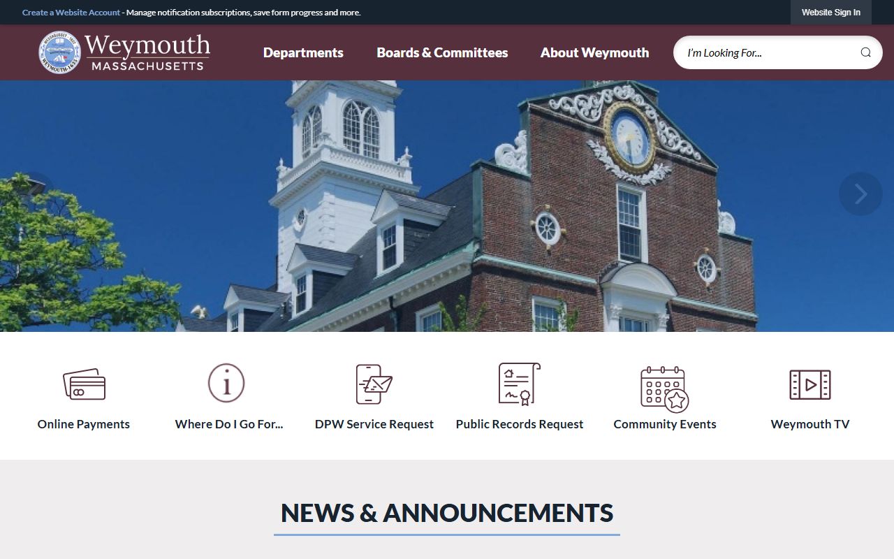 Weymouth Town Clerk - Weymouth Massachusetts birth records Norfolk County